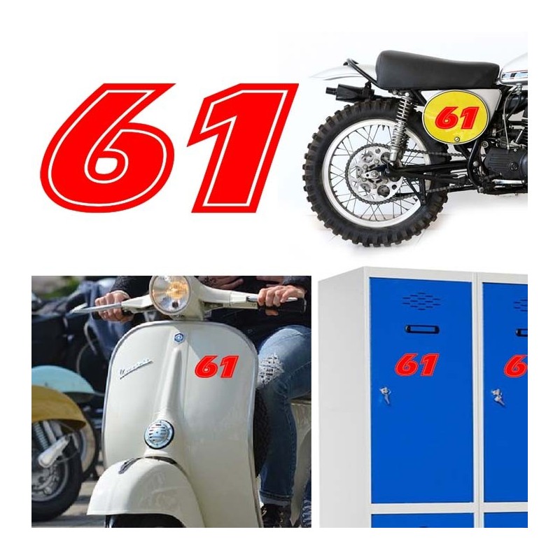 Numero 61 versión eras, pegatina de vinilo
