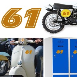 Numero 61 versión eras, pegatina de vinilo