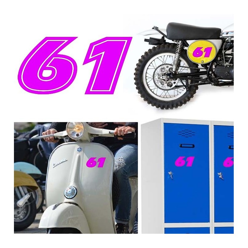 Numero 61 versión eras, pegatina de vinilo