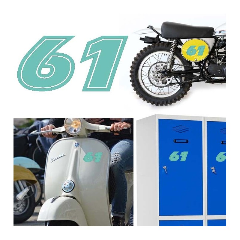 Numero 61 versión eras, pegatina de vinilo
