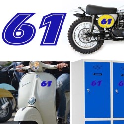 Numero 61 versión eras, pegatina de vinilo