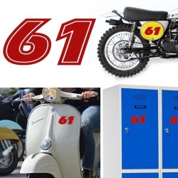 Numero 61 versión eras, pegatina de vinilo