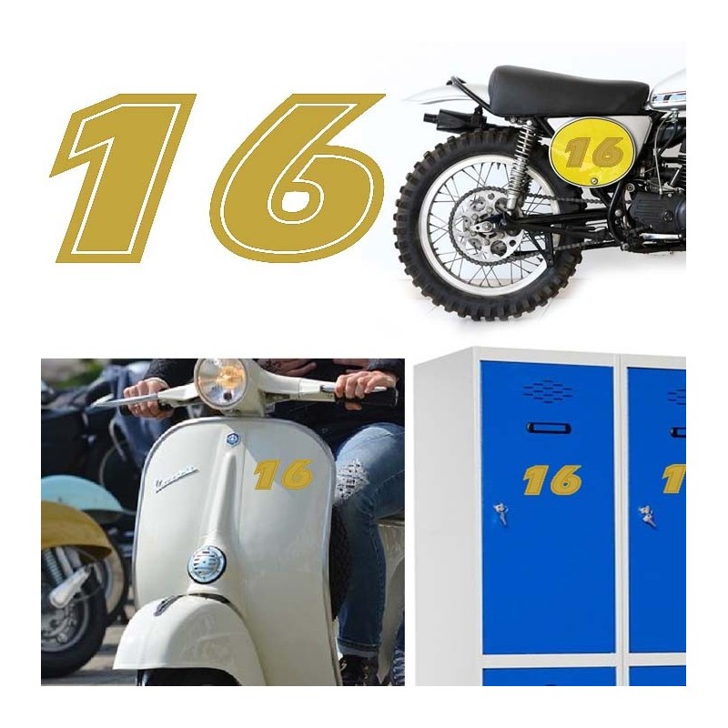 Número 16 versión eras, pegatina de vinilo