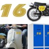Número 16 versión eras, pegatina de vinilo