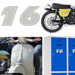 Número 16 versión eras, pegatina de vinilo