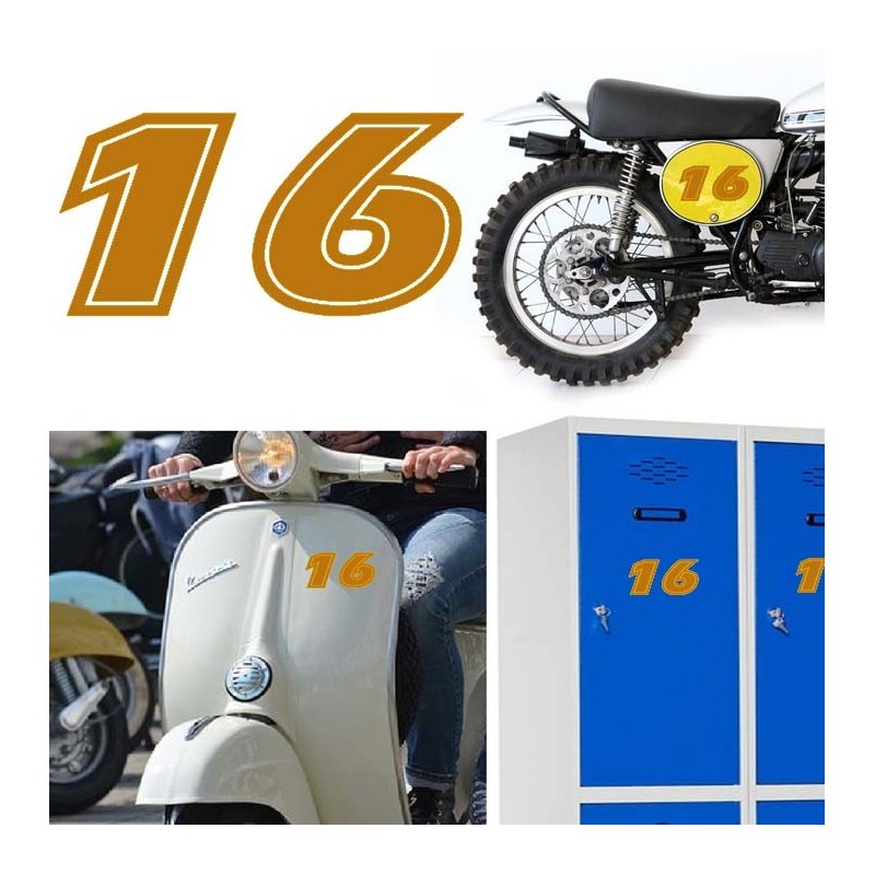 Número 16 versión eras, pegatina de vinilo