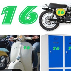 Número 16 versión eras, pegatina de vinilo