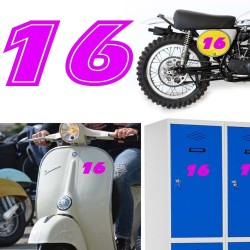 Número 16 versión eras, pegatina de vinilo