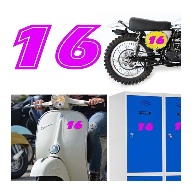Número 16 versión eras, pegatina de vinilo