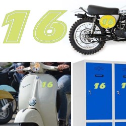 Número 16 versión eras, pegatina de vinilo