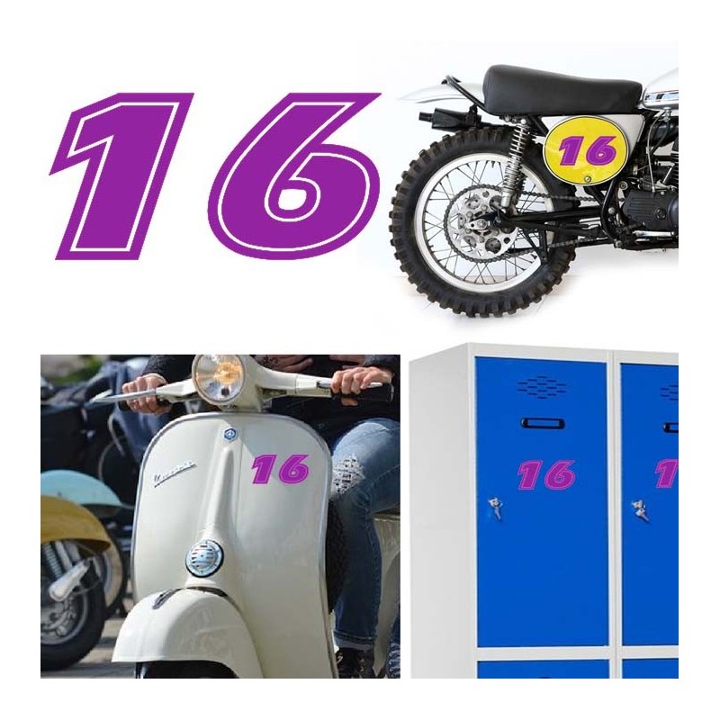 Número 16 versión eras, pegatina de vinilo