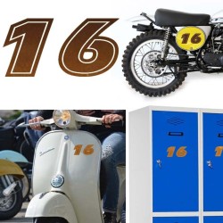 Número 16 versión eras, pegatina de vinilo