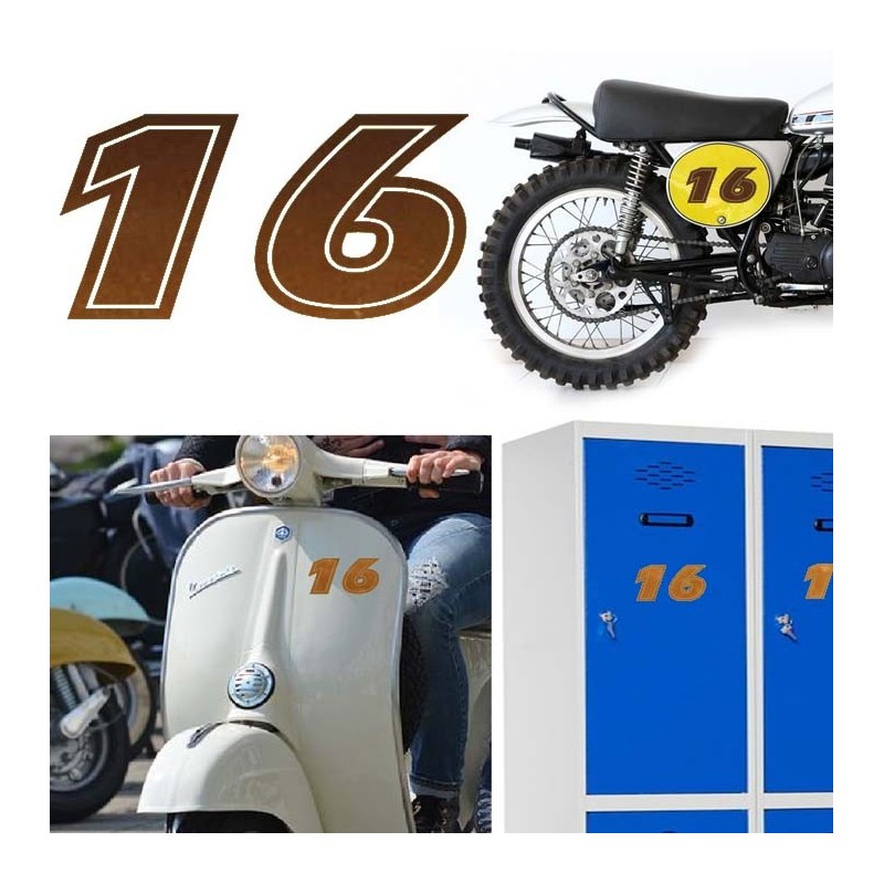 Número 16 versión eras, pegatina de vinilo