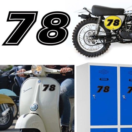 Numero 78 versión eras, pegatina de vinilo