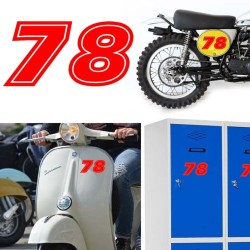 Numero 78 versión eras, pegatina de vinilo