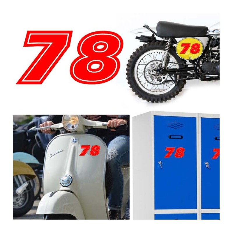 Numero 78 versión eras, pegatina de vinilo