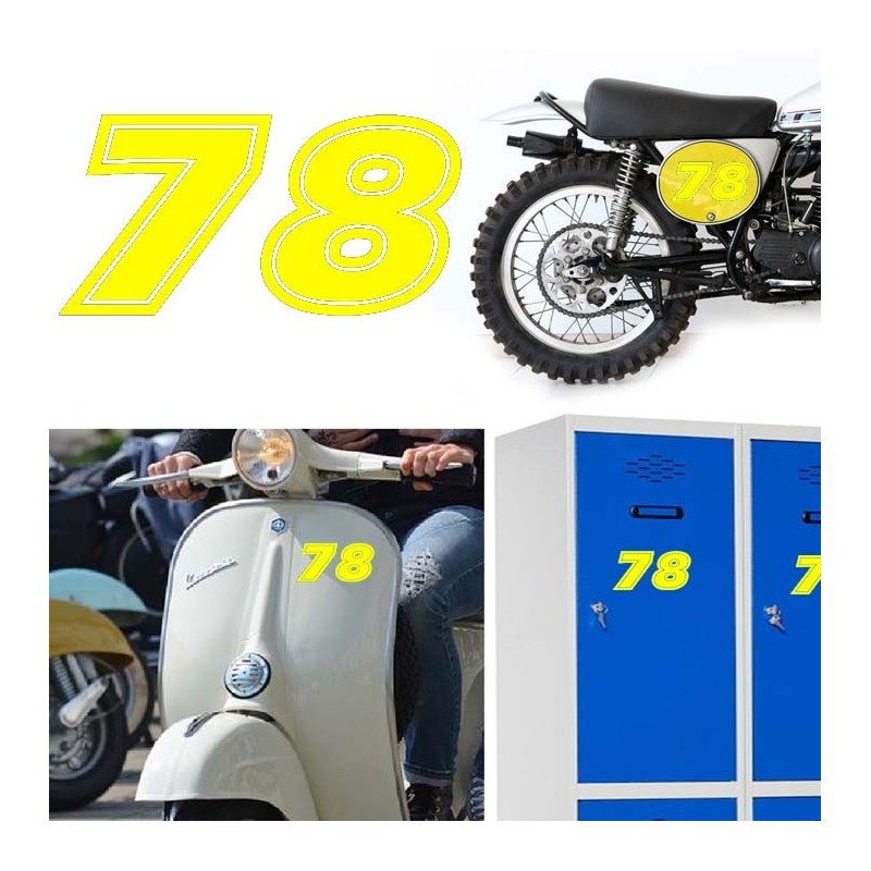 Numero 78 versión eras, pegatina de vinilo