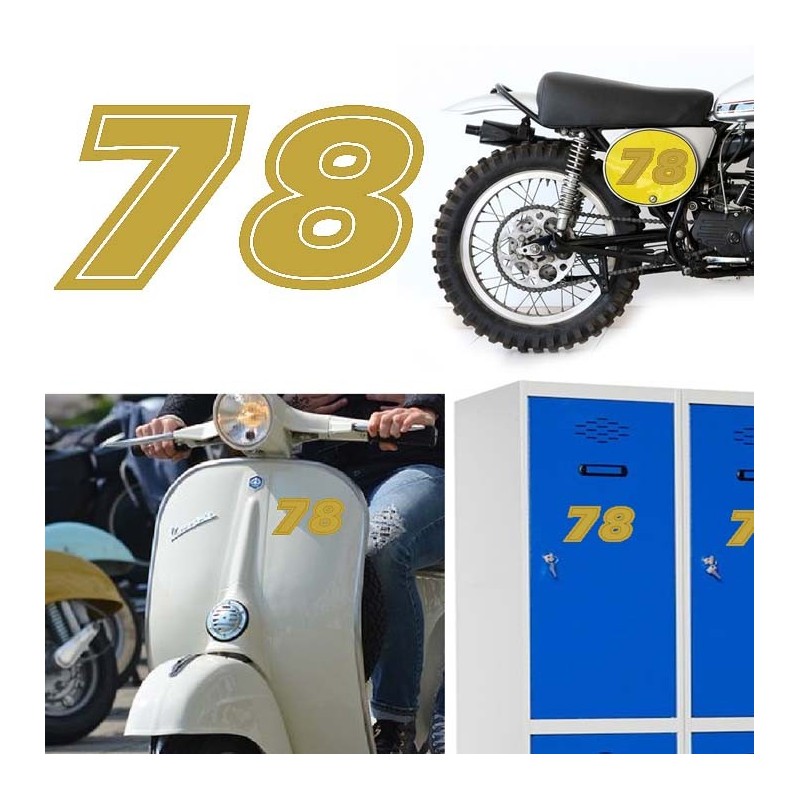 Numero 78 versión eras, pegatina de vinilo