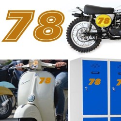 Numero 78 versión eras, pegatina de vinilo