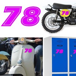 Numero 78 versión eras, pegatina de vinilo
