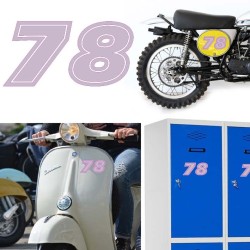 Numero 78 versión eras, pegatina de vinilo