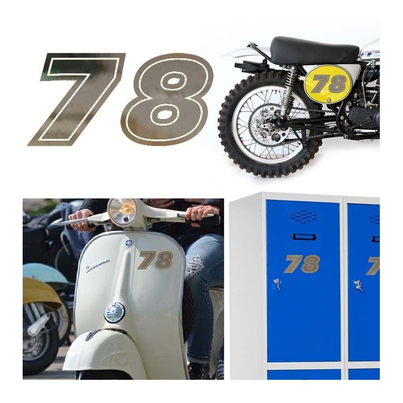 Numero 78 versión eras, pegatina de vinilo