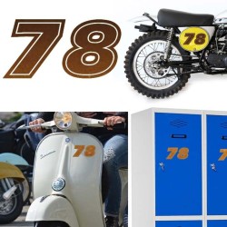 Numero 78 versión eras, pegatina de vinilo