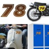 Numero 78 versión eras, pegatina de vinilo