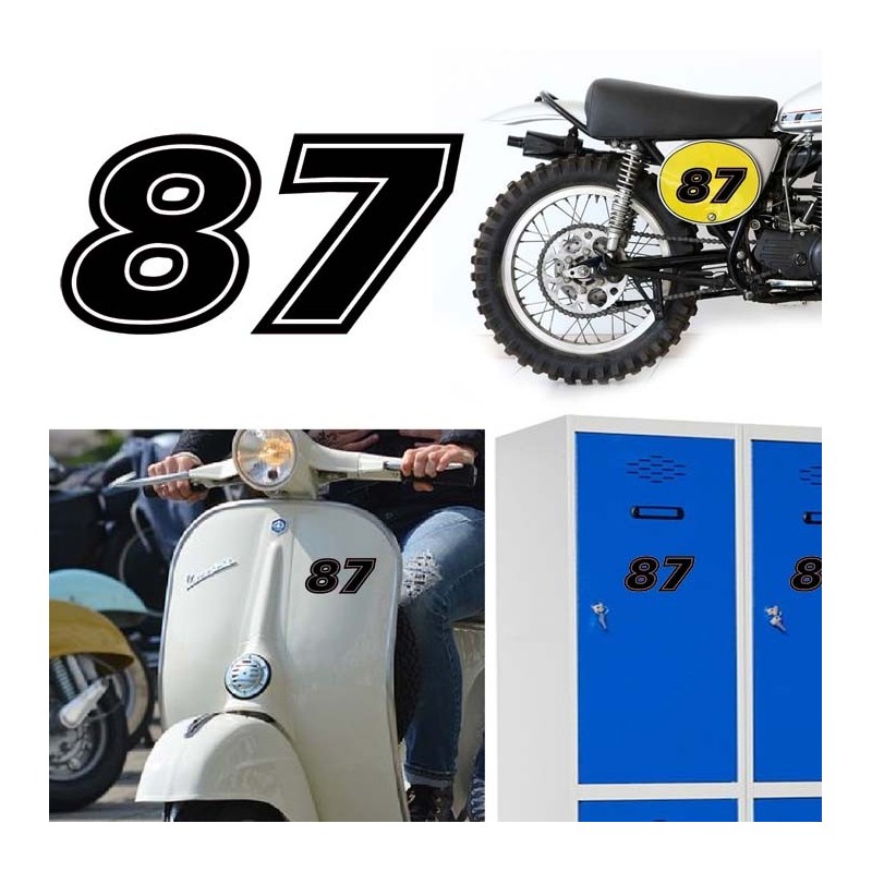 Numero 87 versión eras, pegatina de vinilo