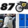 Numero 87 versión eras, pegatina de vinilo