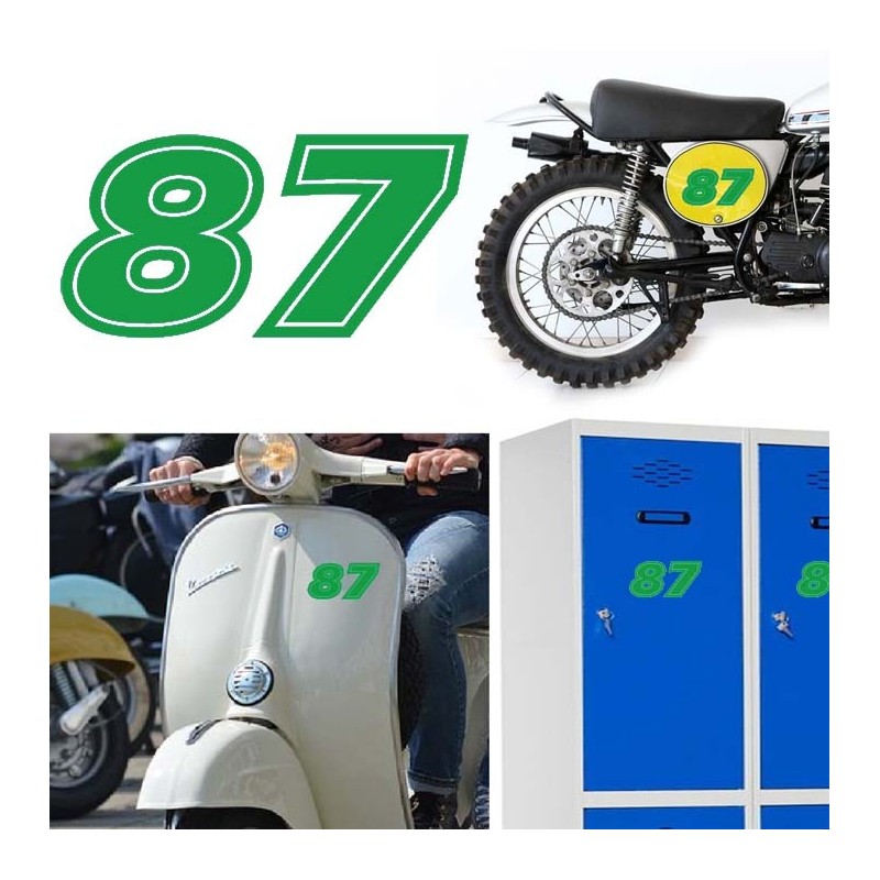Numero 87 versión eras, pegatina de vinilo