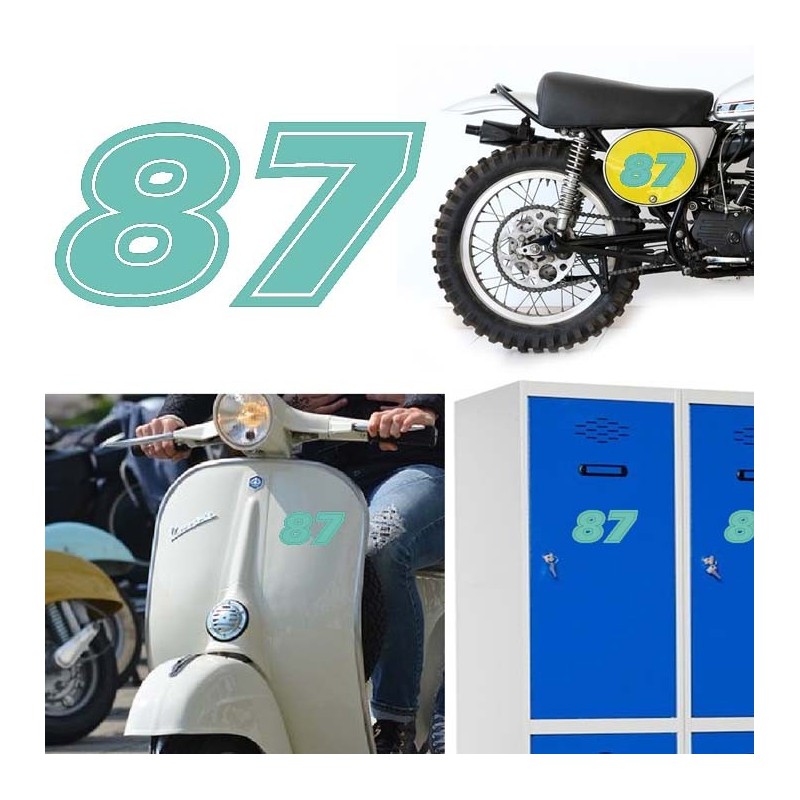 Numero 87 versión eras, pegatina de vinilo