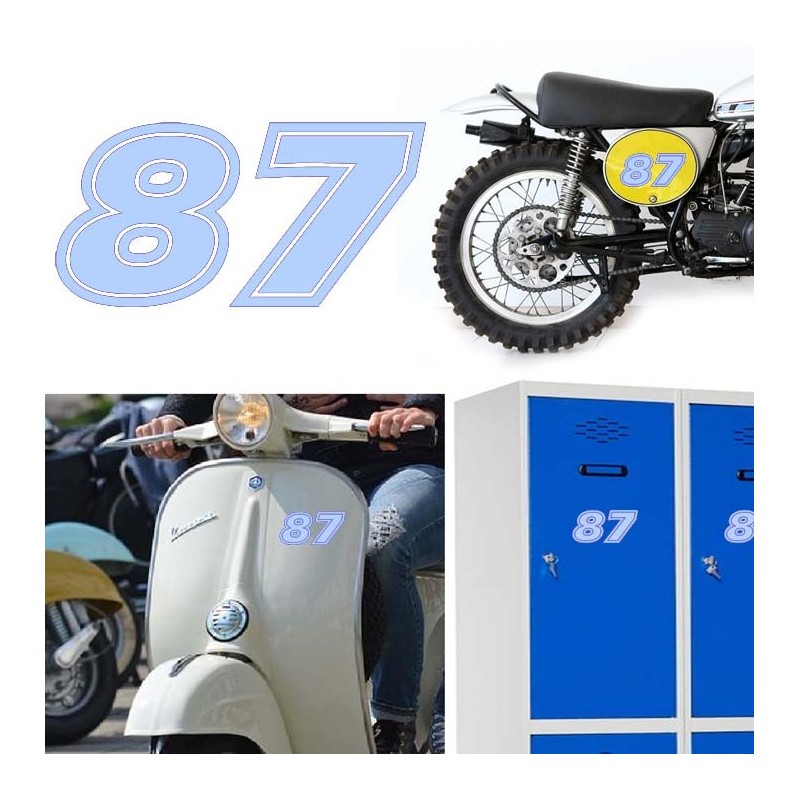 Numero 87 versión eras, pegatina de vinilo