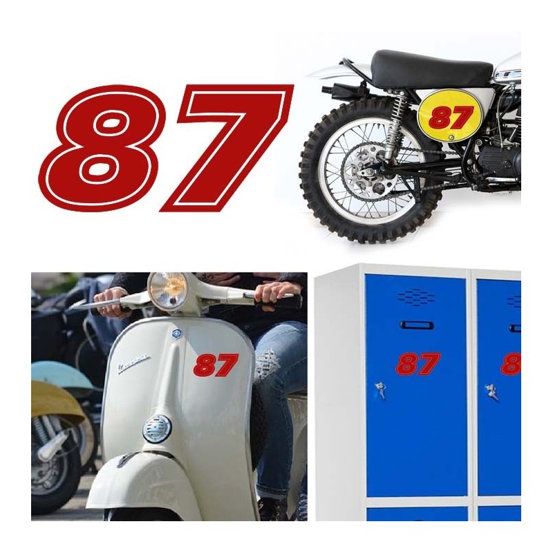 Numero 87 versión eras, pegatina de vinilo