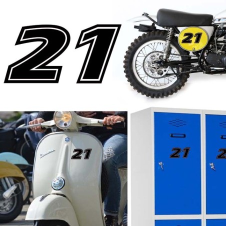Numero 21 versión eras, pegatina de vinilo