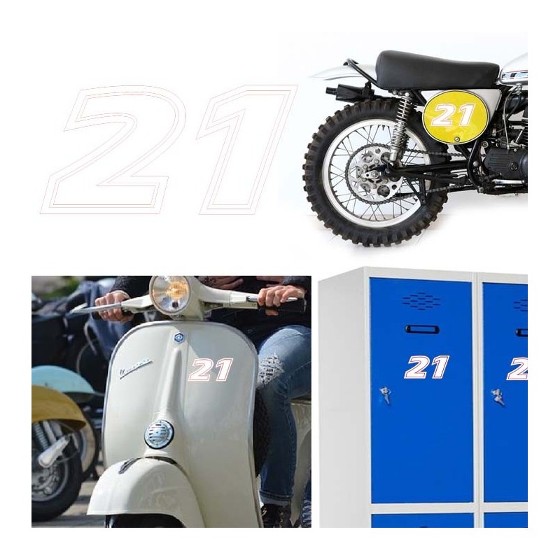 Numero 21 versión eras, pegatina de vinilo