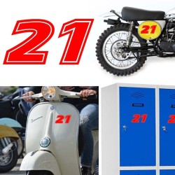 Numero 21 versión eras, pegatina de vinilo