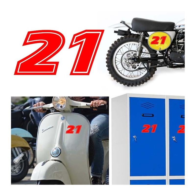 Numero 21 versión eras, pegatina de vinilo