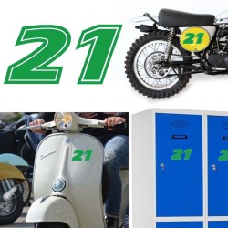Numero 21 versión eras, pegatina de vinilo