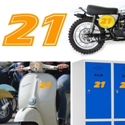 Numero 21 versión eras, pegatina de vinilo