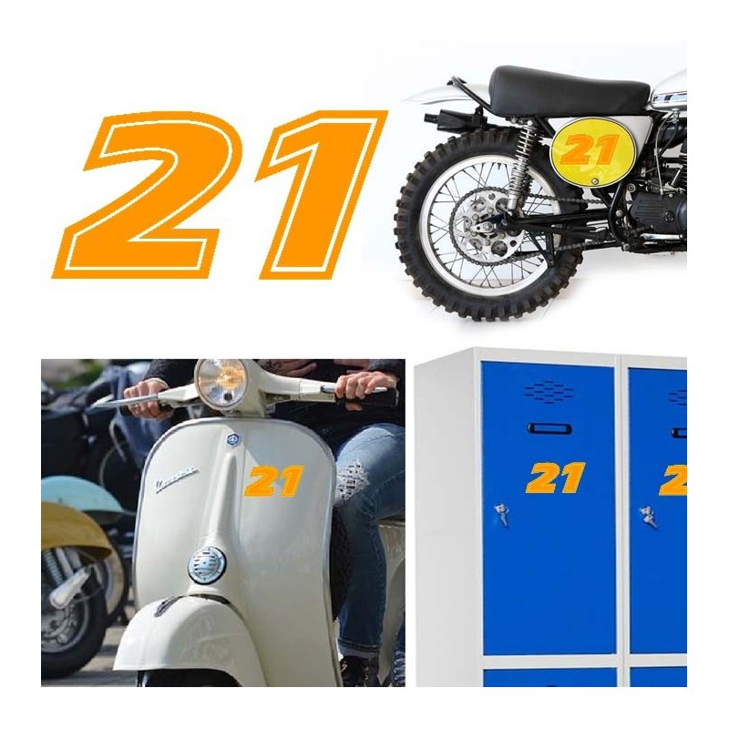 Numero 21 versión eras, pegatina de vinilo