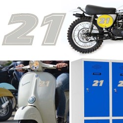 Numero 21 versión eras, pegatina de vinilo