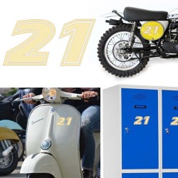 Numero 21 versión eras, pegatina de vinilo