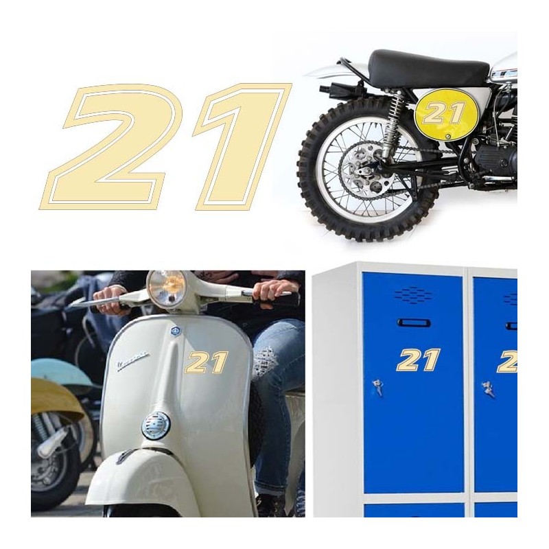 Numero 21 versión eras, pegatina de vinilo
