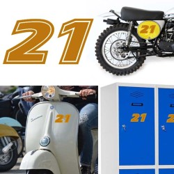 Numero 21 versión eras, pegatina de vinilo