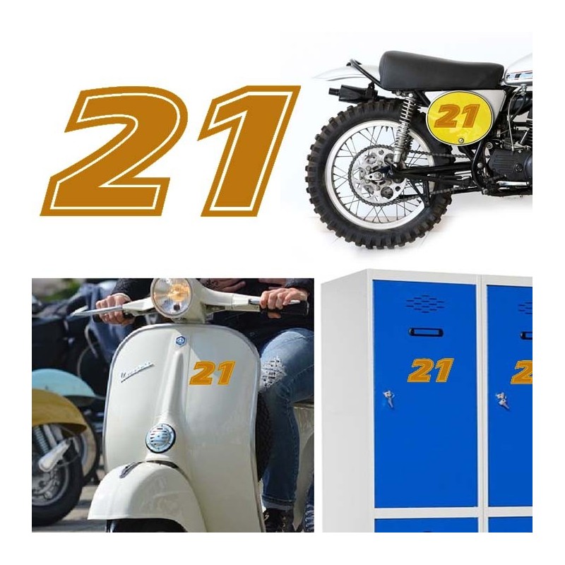 Numero 21 versión eras, pegatina de vinilo