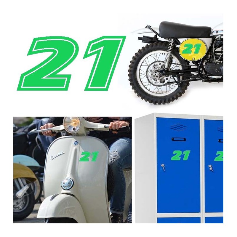 Numero 21 versión eras, pegatina de vinilo