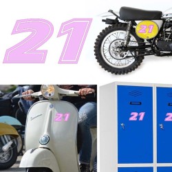 Numero 21 versión eras, pegatina de vinilo