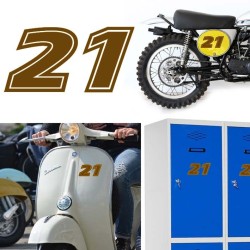Numero 21 versión eras, pegatina de vinilo
