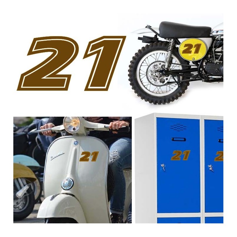 Numero 21 versión eras, pegatina de vinilo